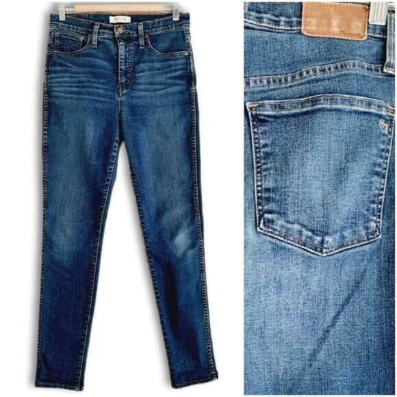 MADEWELL | 10" High-Rise Skinny Blue Jeans Sz 28 - Picture 1 of 12